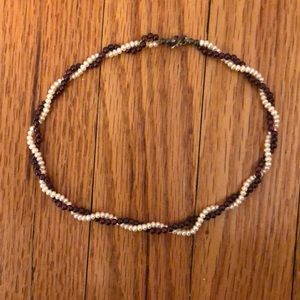 🎉closet clear out! White and purple necklace